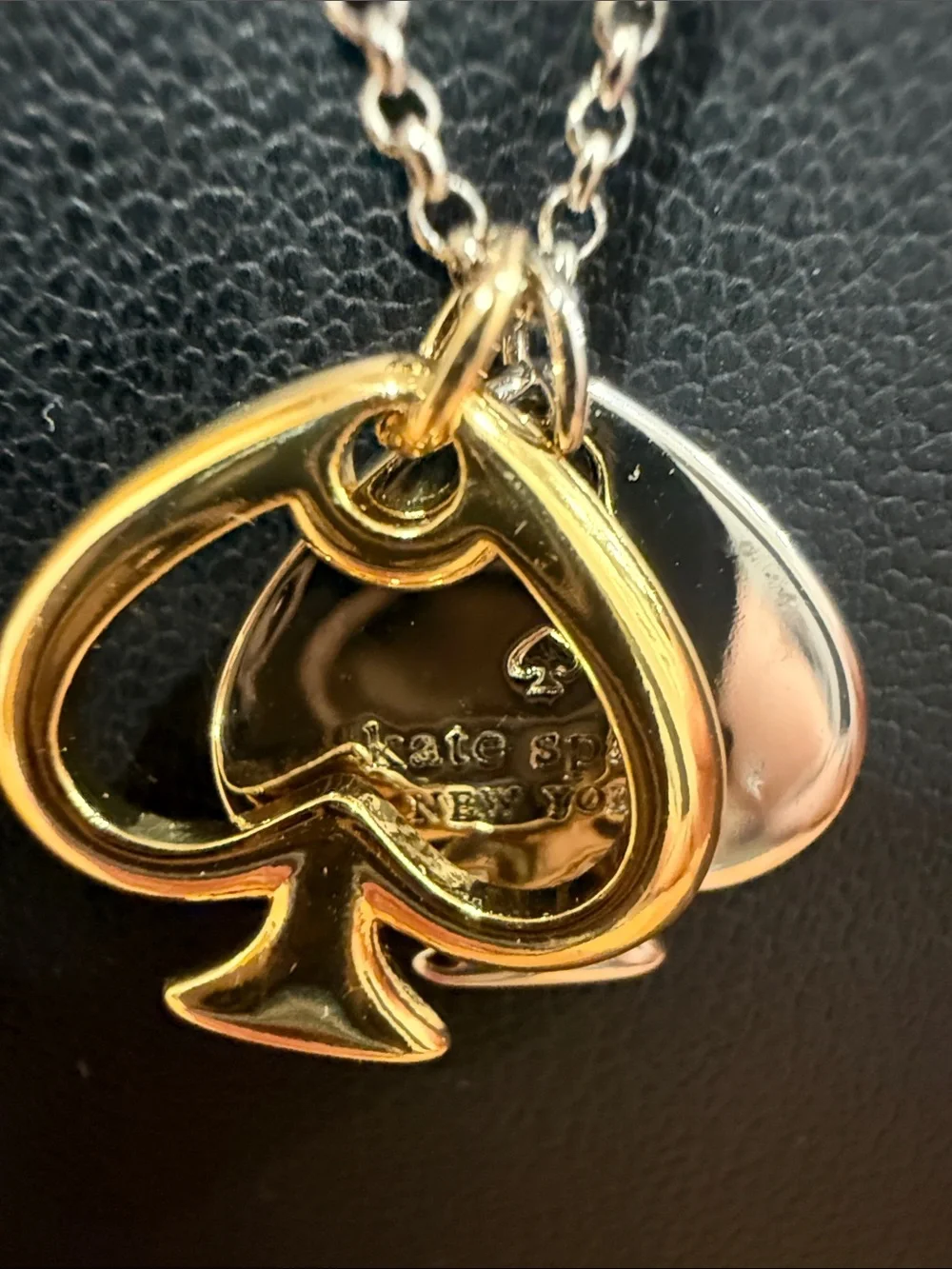Kate Spade |♠️| Silver & Gold Plated Spade Pendant Necklace | Silver Chain